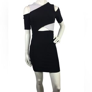 Ygal Azrouel Cutout Bodycon Dress Black White